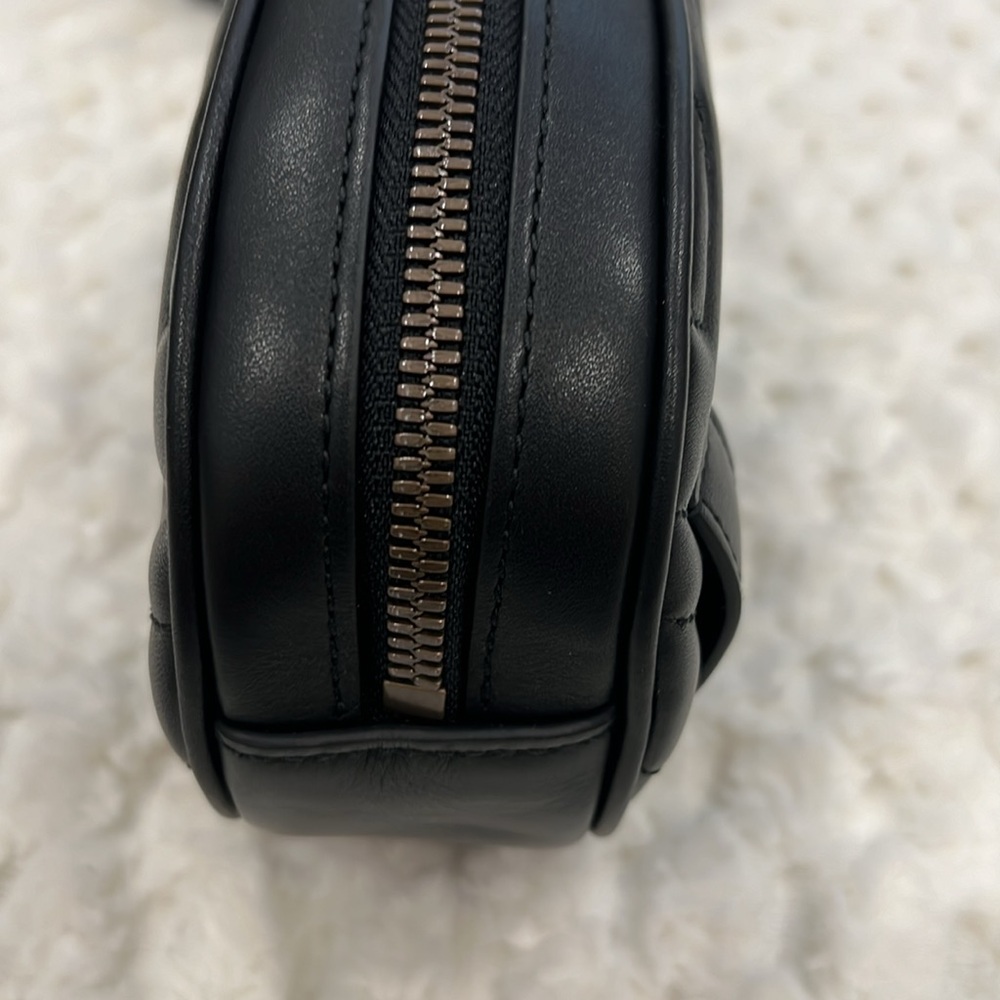 Gucci Calfskin Matelasse GG Marmont Leather Belt Bag 85/34-Authentic-NWT - Picture 8 of 16